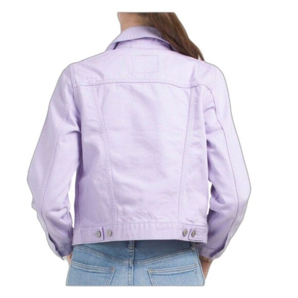 Levi's NWT Sz L Purple Rose Long Sleeve Denim Trucker Jacket - Picture 5 of 11